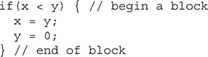 Blocks of Code